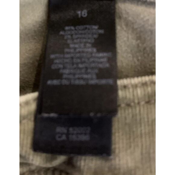 Y2K DKNY Sz 16 Corduroy Flare Low Rise Pants Wide Leg Jeans Vtg - Picture 9 of 10